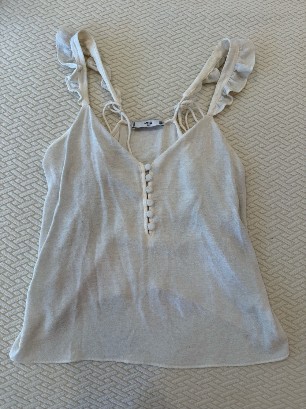 Mango Suit flutter sleeve top